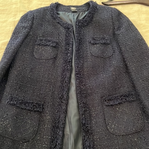 Gorgeous navy long jacket /topcoat by Gumps - Picture 4 of 6